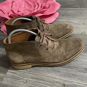 THE MEN'S STORE Bloomingdales Suede Lace-Up Chukka Boots in Sand Sz 8.5 #104651